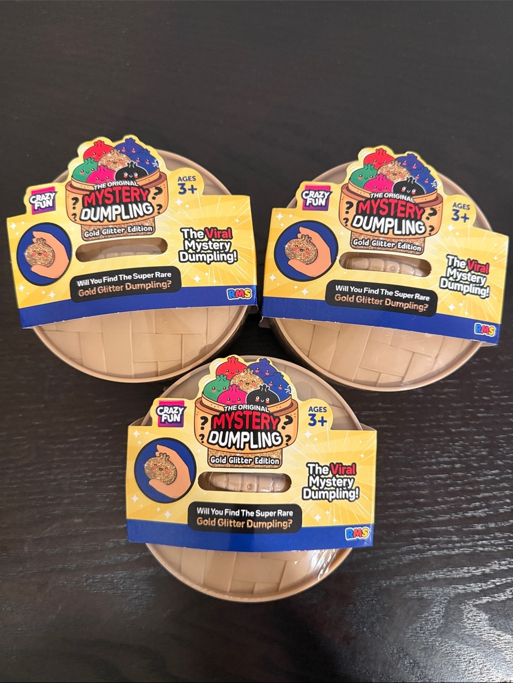 3x The Original Mystery Dumpling Gold Glitter Edition
